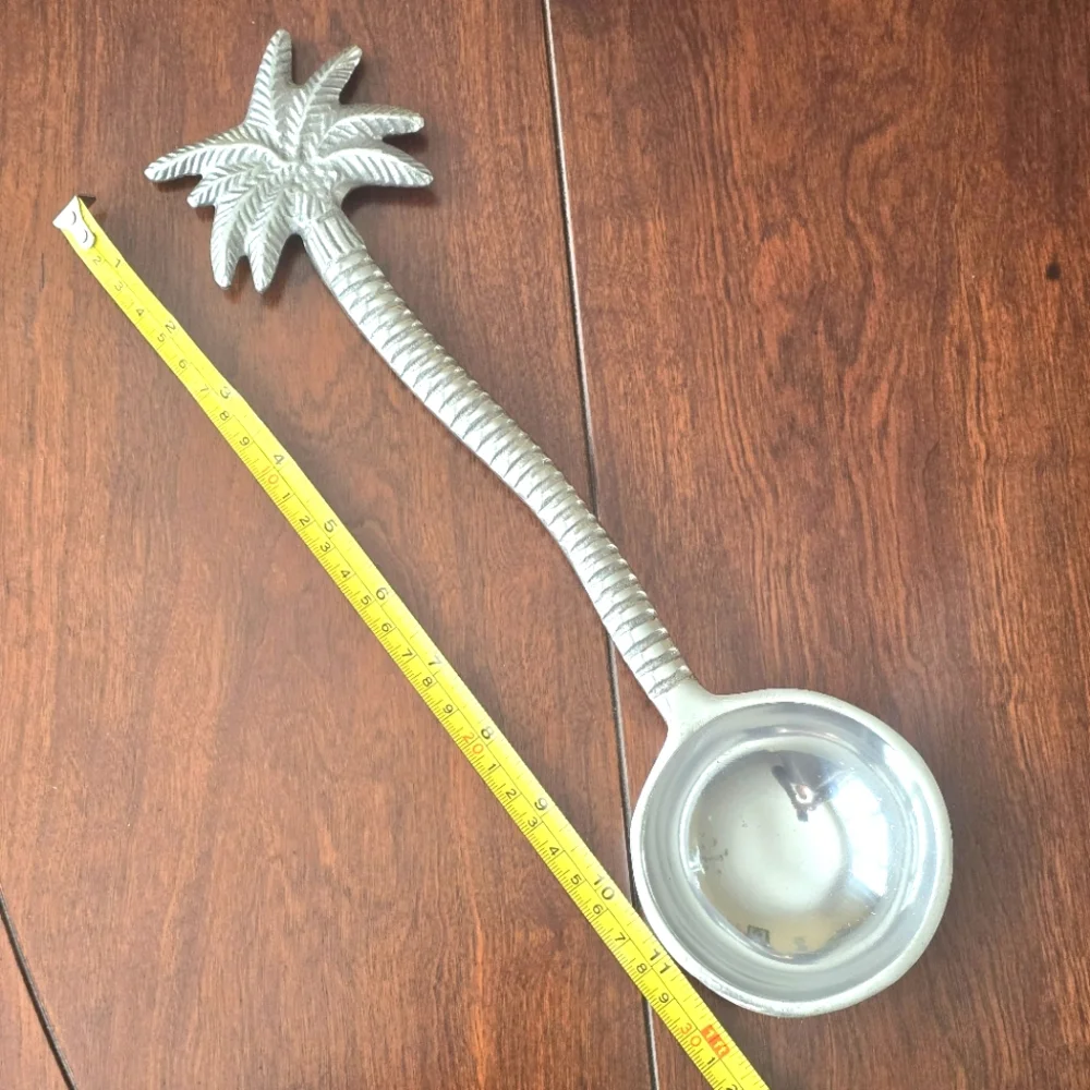 Silver Palm Tree Serving Spoon
